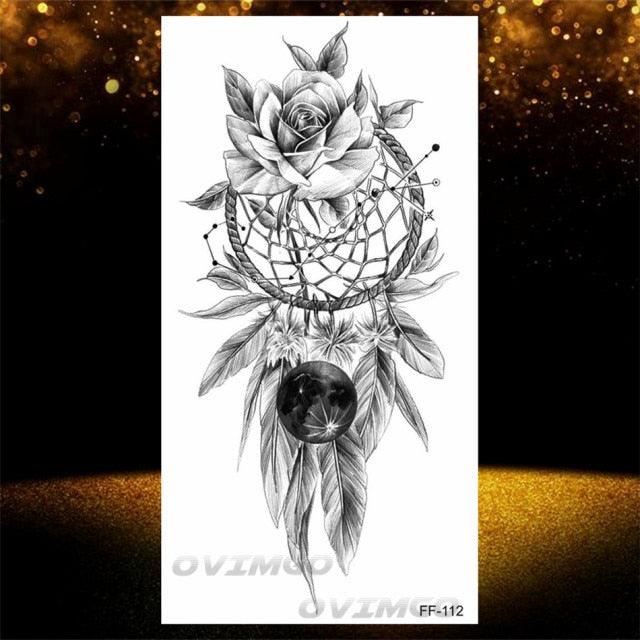 Temporary Lotus Flower Sticker Tattoo Fake Black Elegant Flower Design Women Body Art Fake Arm Tattoo Stickers For Womens - STEVVEX Beauty - 103, Arm Tattoo, Back Tattoo, Beauty, Big Tattoo, Black Tattoos, Body Tattoo, Different Tattoo, Fashion Tattoo, Flower Tattoo, Girls Tattoo, Large Tattoo, Leg Tattoo, Lotus Tattoo, Luxury Tattoo, Realistic Tattoo, Stylish Tattoo, Tattoo, Waterproof Tattoo, Women Tattoo, Womens Tattoo - Stevvex.com