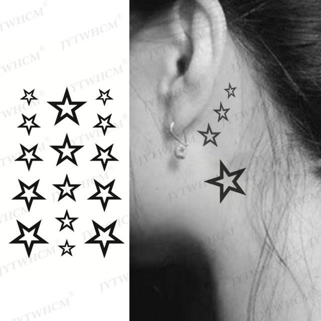 Elegant Small Waterproof Temporary Tattoo Sticker Makeup Flame Finger Black Square Rose Flower High Quality Design For Womens - STEVVEX Beauty - 103, Animal Tattoo, Arm Tattoo, Beauty, Black Tattoos, Body Tattoo, Boys Tattoo, Carnival Tattoo, Face Tattoo, Fashion Tattoo, Finger Tattoo, Flower Tattoo, Girls Tattoo, Leg Tattoo, Luxury Tattoo, Sketch Tattoo, Small Tattoo, Stylish Tattoo, Tattoo, Waterproof Tattoo, Wedding Tattoo, Women Tattoo, Womens Tattoo - Stevvex.com