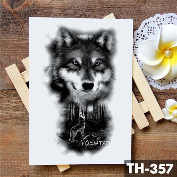 Realistic 3D Wolf Moon Temporary Tattoo Sticker Waterproof Stylish Body New Luxury Animal Tattoo For Men Women - STEVVEX Beauty - 103, 3D Tattoo, Animal Tattoo, Arm Tattoo, Beauty, Big Tattoo, Black Tattoos, Body Tattoo, Boys Tattoo, Colorful Tattoo, Fashion Tattoo, Fox Tattoo, Leg Tattoo, Luxury Tattoo, Men Tattoo, Mens Tattoo, Modern Tatoos, Realistic Tattoo, Stylish Tattoo, Waterproof Tattoo, Wolf Tattoo, Women Tattoo, Womens Tattoo - Stevvex.com