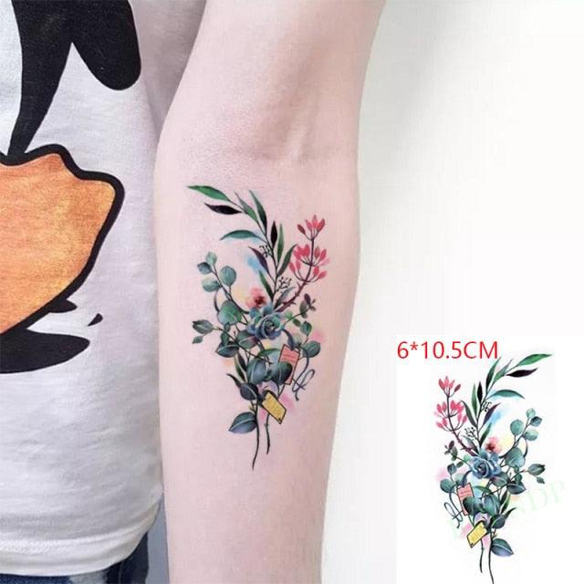 Temporary Tattoos Stickers for Women Muti-Colored Waterproof Roses Tattoo Sticker Black Small Flash Tatoo For Mens Womens - STEVVEX Beauty - 103, 3D Tattoo, Arm Tattoo, Back Tattoo, Beauty, Big Tattoo, Black Tattoos, Body Tattoo, Boys Tattoo, Butterfly Tattoo, Colorful Tattoo, Fashion Tattoo, Flower Tattoo, Girls Tattoo, Leg Tattoo, Luxury Tattoo, Men Tattoo, Modern Tatoos, Small Tattoo, Stylish Tattoo, Tattoo, Waterproof Tattoo, Women Tattoo, Womens Tattoo - Stevvex.com