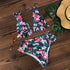 Women Summer High Waist Ruffle Bikini Set Swimwear Women Lady Floral Female Push Up Swimsuit Summer Beach Wear Bikini Pure Color Bikini Charming Ruffled Bra And Bottom Swimsuits