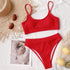 Female High Waist Swimsuit Bikini Sports Swimsuits For Women Two Piece Crop Top Bikini Set High Waist High Cut Bathing Suits Women Swimwear Two-piece Bikini Set Bathing Suit Swimwear