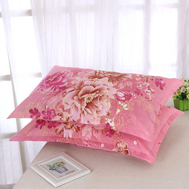 2pcs Silk Pillowcase For Hair And Skin With Hidden Zipper Print Pillow Case Adult Thick Pillow Case For Home Decor King Size Pillow Case