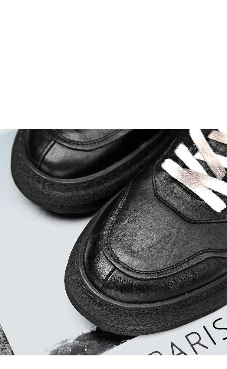 Mens Handmade Sneakers Leather Breathable Dress Shoes Luxury Shoes Casual Shoes Flat Footwear Classic Black White Men Fashion Walking Leather Mens Sneakers