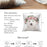 Cute Decorative Pillow Case Cover Grey Rabbit Isolated On A White Background Bunny Tail Back Soft Linen Pillow Case For Decorative Bedroom Case Cushion Covers Home Throw Pillows Flower Pillow Case Rabbit Sofa Animal Cushion Cover 45X45CM