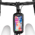 Black Bike Bag Frame Front Top Tube Cycling Bag Waterproof Phone Case Touchscreen Bag  Pack Bicycle Accessories Bike Bicycle Bag Waterproof Bike Phone Mount Bag Front Frame Top Tube Handlebar Bag Touch Screen Holder Case For Cell Phones 6.6in