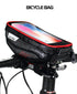 Black Bike Bag Frame Front Top Tube Cycling Bag Waterproof Phone Case Touchscreen Bag  Pack Bicycle Accessories Bike Bicycle Bag Waterproof Bike Phone Mount Bag Front Frame Top Tube Handlebar Bag Touch Screen Holder Case For Cell Phones 6.6in