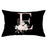 New Light Letter Flower Pillow Covers Alphabet Decorative Pillow Cases ABC Letter Flowers Cushion Covers Black Plush Pillow Case Super Soft Living Room Decorative Cushion Cover Elegant Soft Design 30x50cm