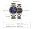 Business Black Couple Watches Top Luxury Mens Watches Auto Date Quartz Wristwatch Gold Watch Men Diamond Stainless Steel Waterproof Luminous Business Casual Luxury Watch For Men