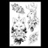 49 Sheets Waterproof Temporary Black Sketches Flowers Tattoo Stickers Flower Rose Tattoos For Women Adults - STEVVEX Beauty - 103, Arm Tattoo, Back Tattoo, Beauty, Big Flowers Tattoo, Big Tattoo, Black Tattoos, Body Tattoo, Fashion Tattoo, Flower Tattoo, Large Tattoo, Leg Tattoo, Lotus Tattoo, Luxury Tattoo, Men Tattoo, Modern Tattoo, Sketch Tattoo, Stylish Tattoo, Tattoo - Stevvex.com