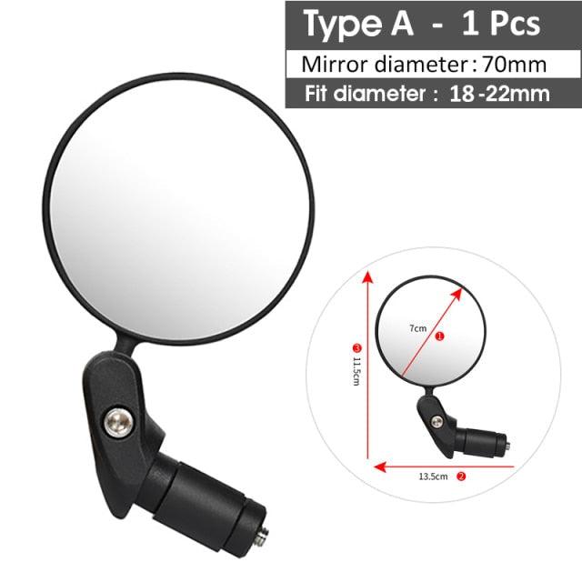 Adjustable Rotation Bike Rearview Mirror Cycling Rear View Road Bicycle Handlebar Mirrors Convex Mirror With 360˚Adjustable Handlebar Installation For Mountain Road Bike Electric Bicycle Accessories