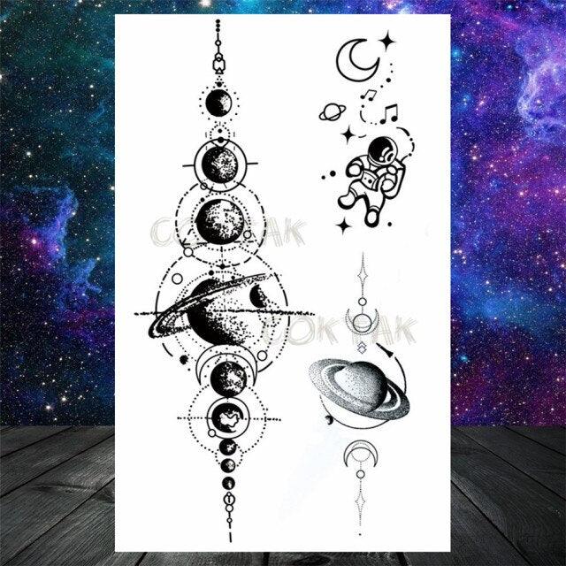 Realistic Small Planets Temporary Tattoos Arm Waterpoof Black Sticker Space Planets For Girls And Boys - STEVVEX Beauty - 103, Arm Tattoo, Beauty, Big Tattoo, Black Tattoos, Body Tattoo, Boys Tattoo, Carnival Tattoo, Children Tattoo, Fashion Tattoo, Girls Tattoo, Leg Tattoo, Luxury Tattoo, Modern Tatoos, Party Tattoo, Planet Tattoo, Planets Stickers, Sketch Tattoo, Small Tattoo, Space Tattoo, Stylish Tattoo, Tattoo, Waterproof Tattoo, Women Tattoo, Womens Tattoo - Stevvex.com