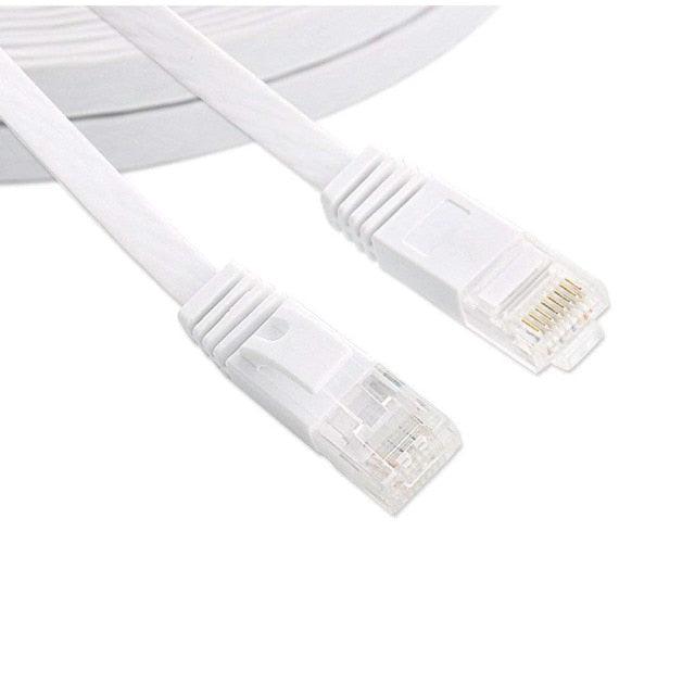 Cat6 RJ45 Network LAN Ethernet Flat Cable Computer UTP Patch Cord For Router Network Ethernet Cable Plated RJ45 Connectors Ethernet LAN Cable