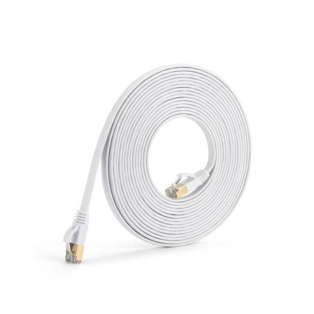 Cat6 RJ45 Network LAN Ethernet Flat Cable Computer UTP Patch Cord For Router Network Ethernet Cable Plated RJ45 Connectors Ethernet LAN Cable