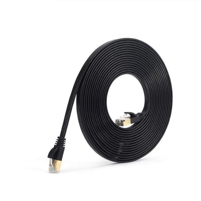 Cat6 RJ45 Network LAN Ethernet Flat Cable Computer UTP Patch Cord For Router Network Ethernet Cable Plated RJ45 Connectors Ethernet LAN Cable