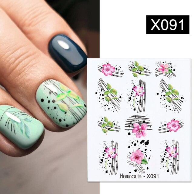 Embossed Nails Sticker 3D Flower Leaves Slider Water Transfer Nail Decals for Nail Art Transfer Sticker  3D Wave Design Decoration for Women Girls Art Stickers Decal Decoration Metallic Curve Strip Line Nail Decor