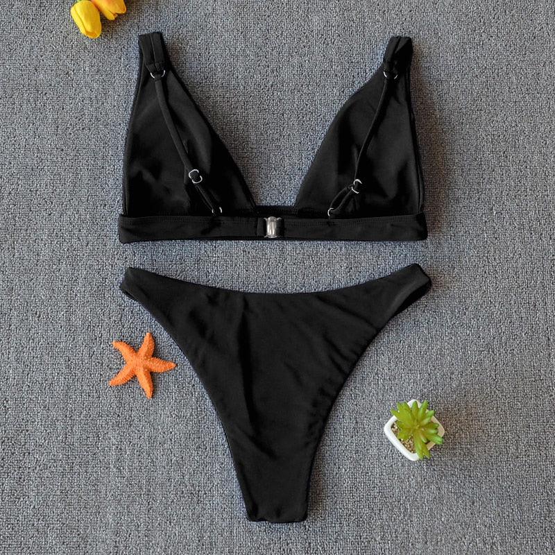 Women Charming Bikini Swimsuit Women Push Up Swimwear Two Piece Bikini Set Solid Color Bathing Suit Swim Suit Female Women Two Piece Bikini Swimsuit Halter Twist Front Bathing Suit Swimwear