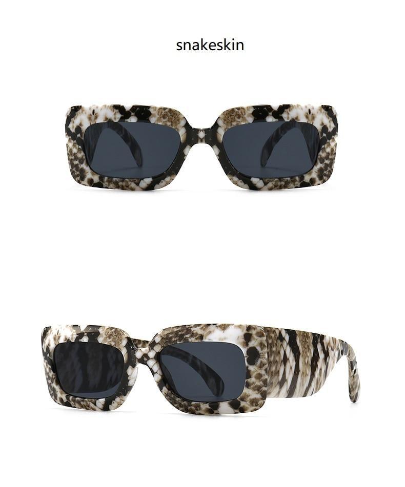 Oversized Square Sunglasses Fashion Classic Square Sunglasses For Men & Women New Style  Sun Glasses In Snake Pattern For Traveling New Vintage Style Shades Female