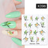 Cool Geometrics Pattern Water Decals Stickers Flower Leaves Slider For Nails Spring Summer Nail Art Decoration Tattoos Women Nail Art Stickers Water Transfer Decals Design Nail Art Supplies Manicure Acrylic Nail Foil Stencils Decorations