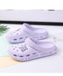 Gray Cute Summer Sandals Women Beach Sandals Non Slip Comfortable Lightweight Outdoor Sandals Woman Light Weight Quick Drying Slip-On Garden Clog Shoes Rubber Slipper