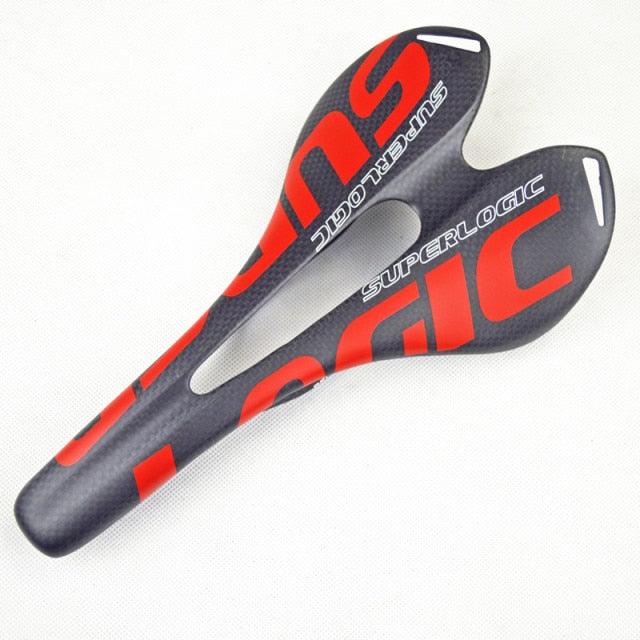 Full Carbon Fiber Bicycle Saddle Road Bike Carbon Saddle Seat Matt Bike Cushion Carbon Fiber Road Bike Saddle Cushion Lightweight Comfortable Bicycle Seat With PU Leather Cover For Road Bike And Mountain Bike