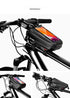 Bike Bag Frame Front Top Tube Waterproof Hard Shell Cycling Bag Touch Screen Phone Case Bicycle Accessories Bike Phone Mount Bag Cycling Waterproof Front Frame Top Tube Handlebar Bag With Touch Screen Holder Case