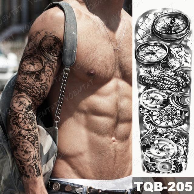 Full Arm Temporary Tattoos 8 Sheets and Half Arm Shoulder Waterproof Tattoos Elegant Large Lion Sleeve Sticker Tattoo Waterproof Temporary Big Wolf Tatoos For Men and Women - STEVVEX Beauty - 103, 3D Tattoo, Animal Tattoo, Arm Tattoo, Back Tattoo, Beauty, Big Tattoo, Black Tattoos, Body Tattoo, Extra Large Tattoo, Lion Tattoo, Men Tattoo, Mens Tattoo, Modern Tatoos, Tattoo, Tiger Tattoo, Waterproof Tattoo, Wolf Tattoo, Women Tattoo, Womens Tattoo - Stevvex.com