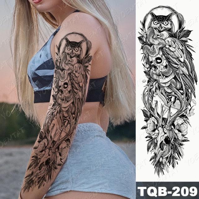 Full Arm Temporary Tattoos 8 Sheets and Half Arm Shoulder Waterproof Tattoos Elegant Large Lion Sleeve Sticker Tattoo Waterproof Temporary Big Wolf Tatoos For Men and Women - STEVVEX Beauty - 103, 3D Tattoo, Animal Tattoo, Arm Tattoo, Back Tattoo, Beauty, Big Tattoo, Black Tattoos, Body Tattoo, Extra Large Tattoo, Lion Tattoo, Men Tattoo, Mens Tattoo, Modern Tatoos, Tattoo, Tiger Tattoo, Waterproof Tattoo, Wolf Tattoo, Women Tattoo, Womens Tattoo - Stevvex.com