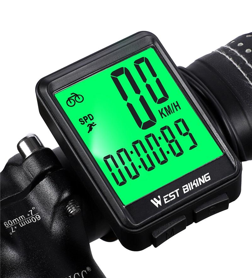 Bicycle Computer Digital Speedometer Backlight Wireless Wired Bike Stopwatch Computer Waterproof Backlight With Digital LCD Display For Outdoor Cycling And Fitness Multi-Function Gifts For Bikers Men