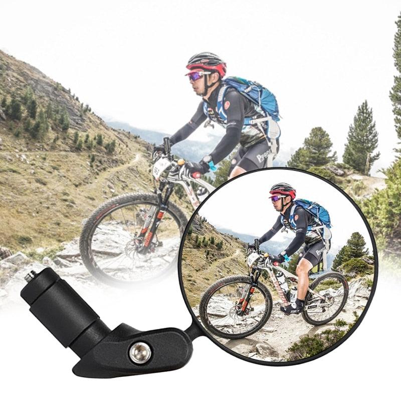 Stainless Steel Rotatable Bicycle Rearview Mirror Bike Rear View Mirror Cycling HandleBar Mirrors Rotating Adjustable HD Safety Convex Mirror With Wide Filed Of View For Mountain Bike