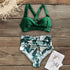 High Waist Bikinis New Halter Swimwear Women Swimsuit Female Bikini Set Print Bathing Suit Summer Two Piece Bikini Swimsuit for Women High Waist Halter Wrap Bathing Suits with Bikini Bottom