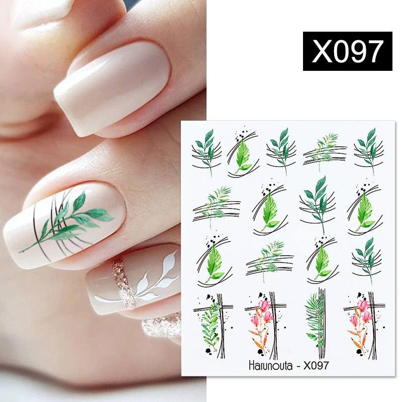 Geometry Line Stripe Nail Sticker Floral Butterfly Design Water Decals Slider Wraps Decoration Nail Art Accessories Water Transfer Nail Decals Sticker For Pretty Girl Self-Adhesive Nail Decals Designer Nail Stickers for Acrylic Decal Decoration