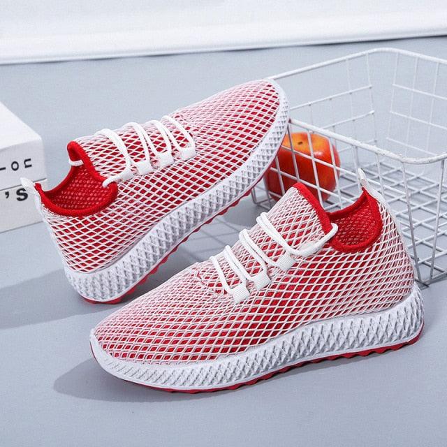 Women's Running Summer Woven Sports Sneakers Fashion Casual Shoe Breathable Mesh Walking Shoes Non Slip Lightweight Breathable Mesh Running Shoes Comfortable Design