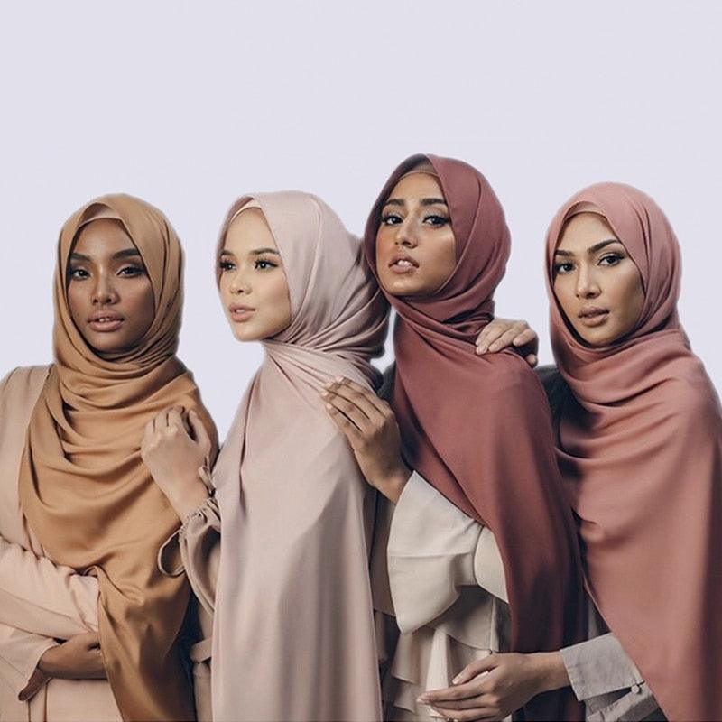 Fashion Soft Long Plain High Quality Premium Heavy Lightweight Elegant Chiffon Hijab Scarf  Scarves Hijabs Lightweight Islamic Head Wear Escharpe Shawls Long Shawls For Women