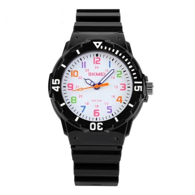 Fashion Children Watches 50M Waterproof Kids Quartz Wristwatches Clock For Boys Girls Analog Watch Waterproof Learning Time Wrist Watch Easy To Read Time Wrist Watches For Kids