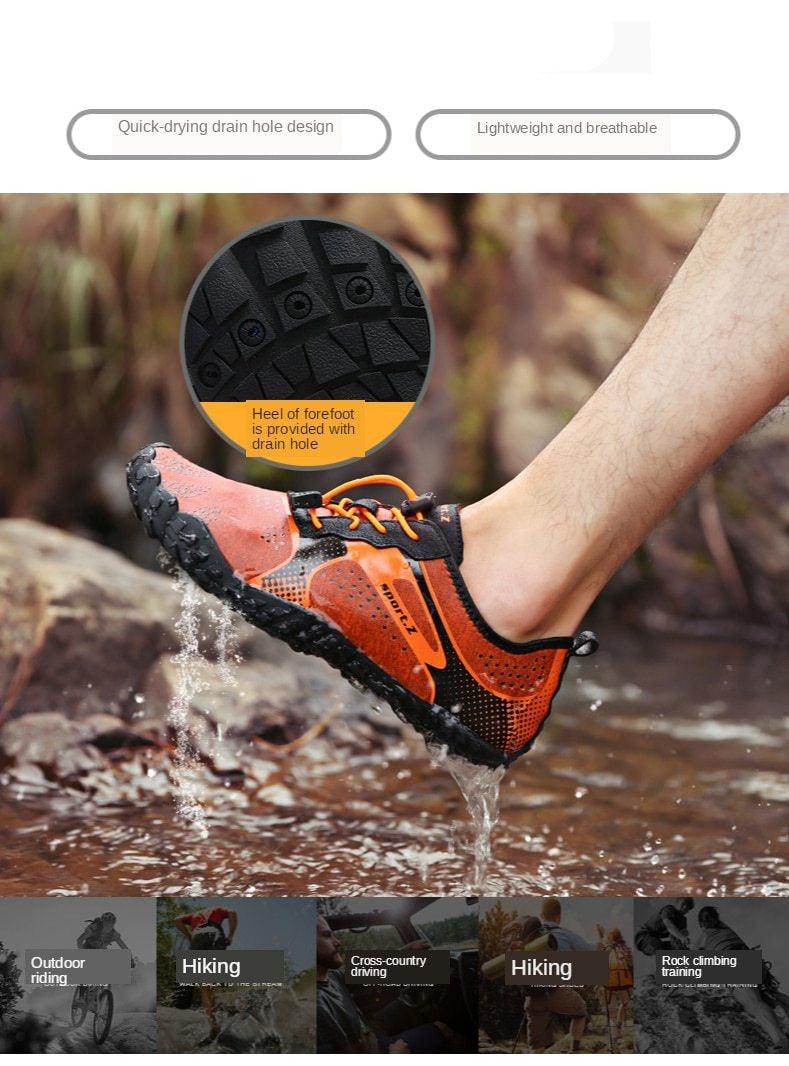 Summer Outdoor Mens Sports Water Shoes Non-Slip Beach Shoes Barefoot Upstream Shoes Quick-Dry Aqua Sock Barefoot For Beach Swim River Pool Lake Hiking Kayaking Surfing - STEVVEX Shoes - 107, Air Mesh Sneakers, Athletic Sneakers, Beach Shoes, Breathable Men Shoes, Elegant Mens Shoes, Hiking Mens Shoes, Men Casual Shoes, Men Shoes, Mens Sports Water Shoes, Non-Slip Beach Shoes, River Shoes, Shoes, Sneakers, Soft Shoes, Sport Mens Shoes, Sport Mens Sneakers, Surfing Shoes, Water Sports Shoes - Stevvex.com