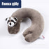 Cute Cartoon Animal U-shaped Memory Travel Pillow Neck Support Headrest Office Car Airplane Sleep  Soft Travel Neck Pillow Animal for Neck & Head Support Cute Wild Life Stuffed Pillow Accessory for Naps Novelty Stuffed Animal For Adults And Children