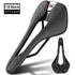 Ultra Light Comfortable Bicycle Saddle Mountain Road Bike Seat Soft Leather Hollow Breathable Cushion Seat Ergonomics Design Breathable Suspension Gel Bike Saddle Cushion For Mountain Bike Road Bike