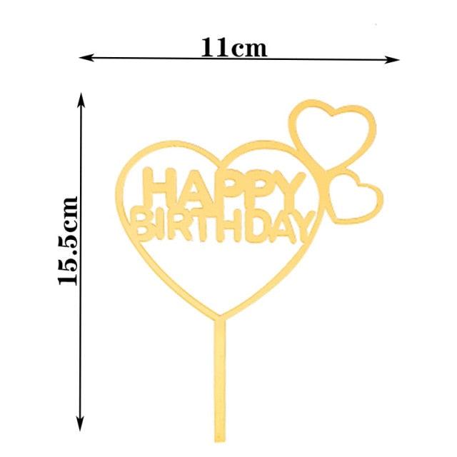 Happy Birthday Cake Topper Gold Cake Topper Acrylic Cake Topper Happy Birthday Cake Topper Cake Decoration Acrylic Letter Cake Toppers Party Supplies Happy Birthday Black Cake Decorations