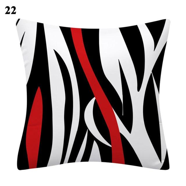 Red Abstract Cushion Cover Geometric Pillow Cases Sofa Decorative Modern Abstract Painting Pillow Case Beautiful Cushion Covers  Fashion Pillowcase Pillow Cover