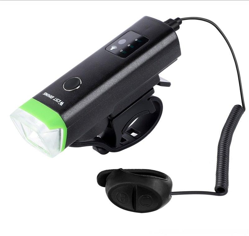 Front Bicycle Light USB Rechargeable LED Bike Light Waterproof Cycling Headlight Climbing Safety Flashlight Lamps Bike Light Super Bright Bicycle Light Easy To Install Fits All Bikes Headlights With Modes