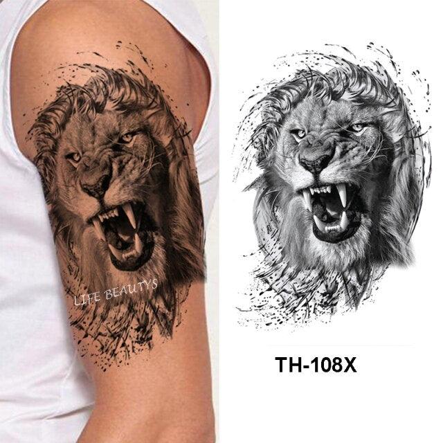 Fashion Temporary Sticker Tiger Tattoo Waterproof Removable Realistic Body Tatoo For Mens - STEVVEX Beauty - 103, 3D Tattoo, Animal Tattoo, Arm Tattoo, Beauty, Big Tattoo, Body Tattoo, Boys Tattoo, Colorful Tattoo, Leg Tattoo, Lion Tattoo, Luxury Tattoo, Men Tattoo, Mens Tattoo, Modern Tatoos, Realistic Tattoo, Stylish Tattoo, Tattoo, Tiger Tattoo, Waterproof Tattoo - Stevvex.com