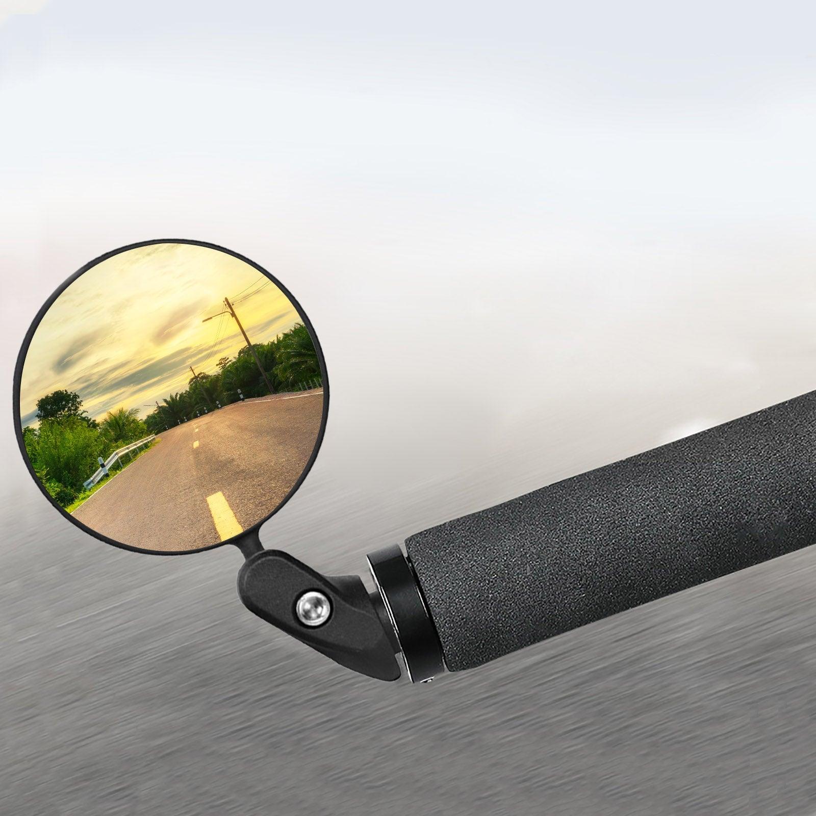 Adjustable 360 Rotation Bike Rearview Mirror Safety Cycling Wide Angle Rear View Bicycle Handlebar Mirrors For 18-22MM Grips Bike Mirror Bicycle Handlebar Rearview Mirrors HD Safety Rear View Mirror Convex Mirror With 360˚Adjustable