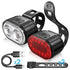 4 Modes 350mAh USB Road Bicycle Headlight Rechargeable Cycling Taillight LED Bike Front Light Head Lamp Ultra Bright Front And Back Rear Bicycle Light Combo IPX4 Waterproof Mountain Road Helmet Cycle Headlight And Taillight Set