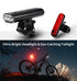 Front Bicycle Light USB Rechargeable LED Bike Light Waterproof Cycling Headlight Climbing Safety Flashlight Lamps Bike Light Super Bright Bicycle Light Easy To Install Fits All Bikes Headlights With Modes