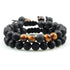 Black Lava Stone Crown Charm Tiger Eye Beads Bracelet For Men Women Braided Bracelets Handmade Adjustable Couple Distance Bracelets Lava Stone Beads Essential Oil Diffuser Adjustable Bracelet With King Queen Crown Charm