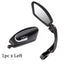 Stainless Steel Bicycle Lens Mirror Handlebar Side Safety Rear View Mirror Road Bike Cycling Rearview Mirrors Blast-Resistant Adjustable Bike Rearview Mirror With Large Lens Bicycle Mirrors For Handlebars