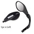 Stainless Steel Bicycle Lens Mirror Handlebar Side Safety Rear View Mirror Road Bike Cycling Rearview Mirrors Blast-Resistant Adjustable Bike Rearview Mirror With Large Lens Bicycle Mirrors For Handlebars