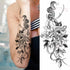 Realistic Sketches Black Flowers Temporary Waterproof Flower Tattoos Modern Body Arm Drawing For Womens - STEVVEX Beauty - 103, Arm Tattoo, Beauty, Big Flowers Tattoo, Big Tattoo, Black Tattoos, Body Tattoo, Fashion Tattoo, Flower Tattoo, Lavender Tattoo, Leg Tattoo, Luxury Tattoo, Modern Tatoos, Modern Tattoo, Realistic Tattoo, Sketch Tattoo, Stylish Tattoo, Tattoo - Stevvex.com