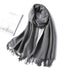 New Fashion Winter Soft Thick Warm Colorful Cashmere Scarf Elegant Escharpe Shawls Scarf Shawls Wraps Lightweight Lady Solid Scarves Fashion Tassels Blanket For Women